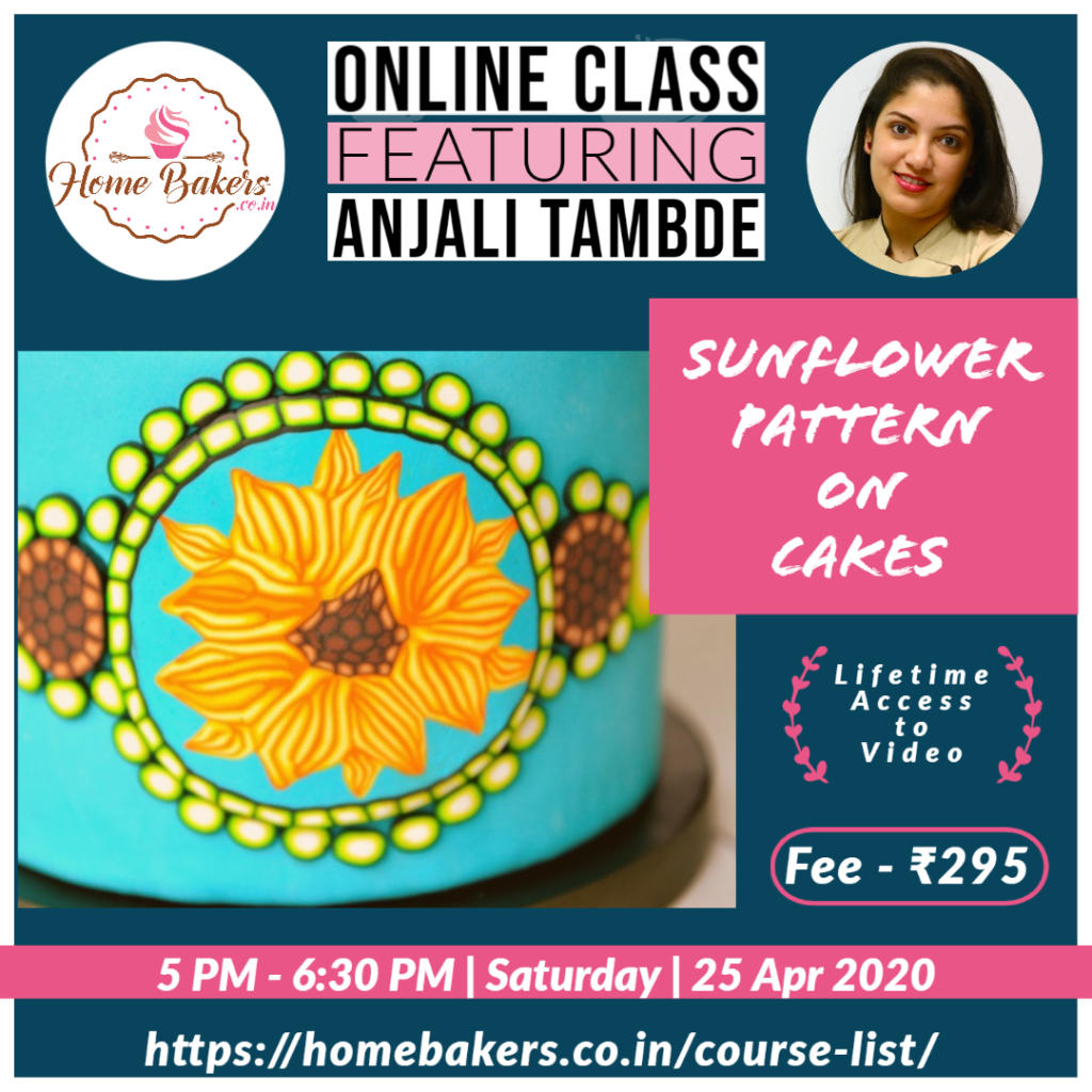 Sunflower pattern on cakes
