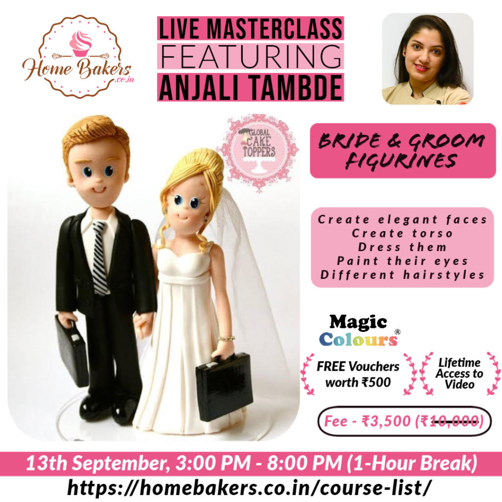 Bride and Groom Figurines by Anjali