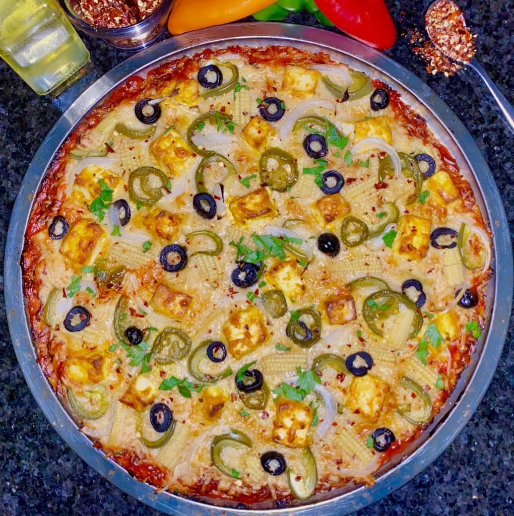 Recipe Tandoori Paneer Pizza by Mounika Homebakers.co.in